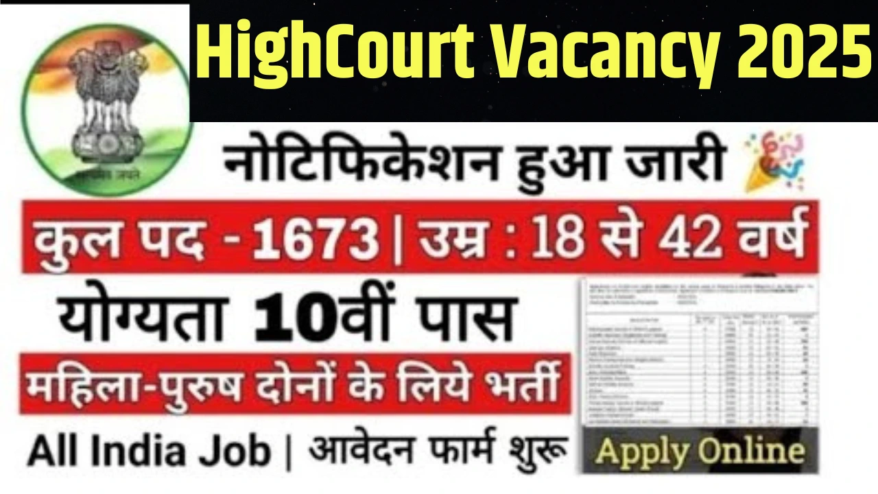 Highcourt vacancy